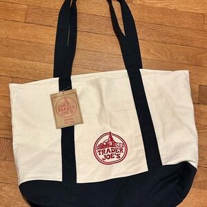 Trader Joe's Black and White Tote Bag